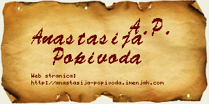 Anastasija Popivoda vizit kartica